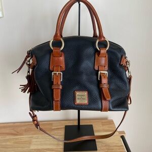 Dooney & Bourke Buckle Domed Pebble Grain Leather Satchel